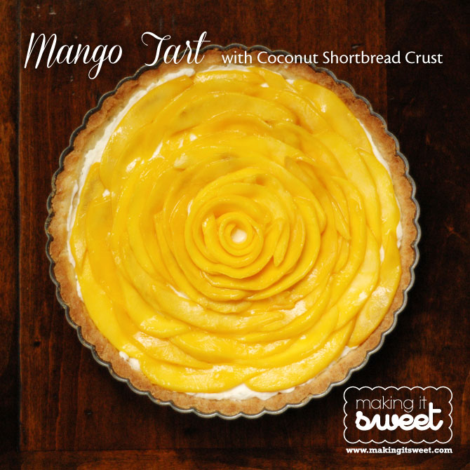 Mango Tart with Coconut Shortbread Crust