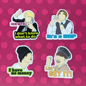 NCT Iconic Memes Pt. 2 Vinyl 4 Sticker Set - Taeil, Yuta, Haechan, Jungwoo